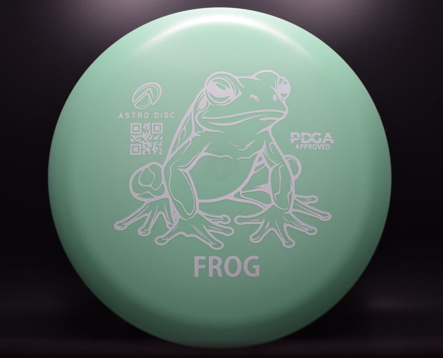 Frog - green with white stamp