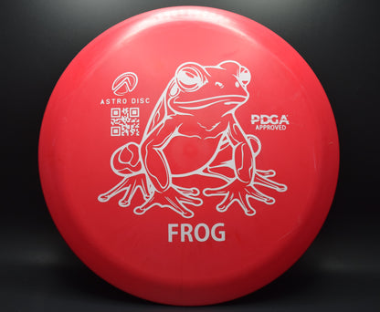 Frog - red with white stamp.