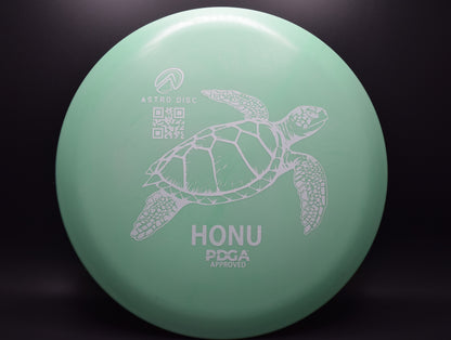 Honu - green with a white stamp.