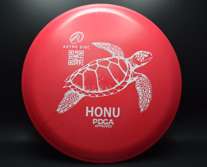 Honu - red with a white stamp.